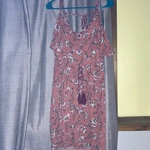 exHilaration, cold shoulder, knee length dress.